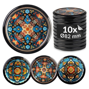 10x zakrętka wieczko CERAMIKA POMARAŃCZOWA MIX fi 82 mm na słoiki, słoje