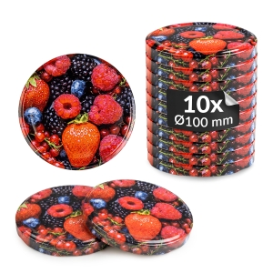 10x zakrętki wieczka fi 100 mm OWOCE do słoików, słoika, słojów