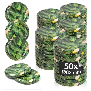 50x zakrętka wieczko ogórki fi 82 mm na słoiki, słoje 