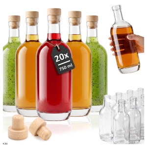 20x Szklane butelki GIN 750 ml na rum, nalewki, wino, likier