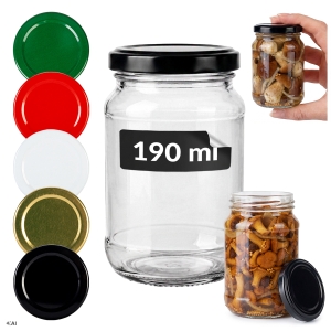 Słoik szklany 190 ml Jacuś na przetwory, dżemy, konfitury, miód + GRATIS