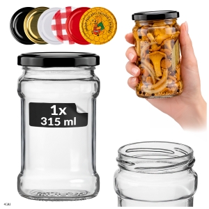 Słoik szklany 320 ml na miód, przetwory, dżemy, konfitury, grzyby + GRATIS