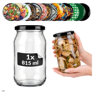 Słoik 815 ml na ogórki, miód, dżemy, nalewki, przetwory