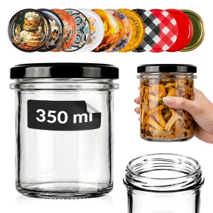 Słoik szklany 350ml na przetwory, miód, dżem, konfitury, grzyby