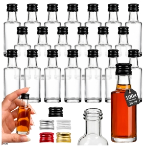 100x mała butelka MONOPOLOWA 20ml na wódkę, bimber, soki, prezent + zakrętki