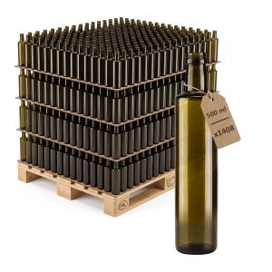 Butelka DORICA 500 ml oliwkowa - PALETA - 1408 sztuk