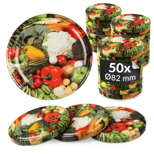 50x zakrętka wieczko WARZYWA fi 82 mm na słoiki, słoje