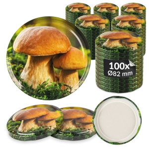 100x zakrętka wieczko grzyby fi 82 mm na słoiki, słoje