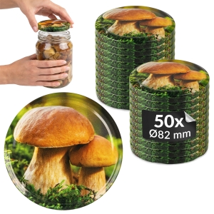 50x zakrętka wieczko grzyby fi 82 mm na słoiki, słoje