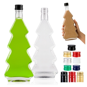 20x butelka Choinka 500ml na nalewki, likier, świąteczna