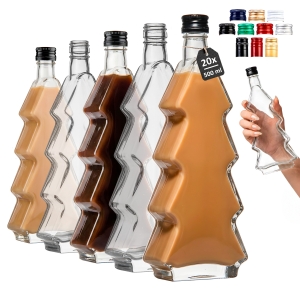 20x butelka Choinka 500ml na nalewki, likier, świąteczna