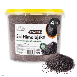 Sól Himalajska czarna drobnoziarnista 4 kg w wiaderku