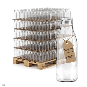 Paleta 2816x butelka szklana SOK 500 ml na soki, wodę, mleko, nalewki