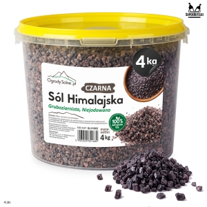 Sól Himalajska czarna gruboziarnista 4 kg w wiaderku