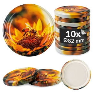 10x zakrętka wieczko Pszczoły fi 82 mm na słoiki, słoje