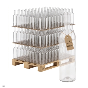 Paleta 1176x butelki szklane FUTURA 1 L 1000 ml na nalewki, bimber, wino, soki