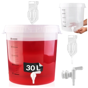 Pojemnik fermentacyjny - 30L - z rurką fermentacyjną + kranik