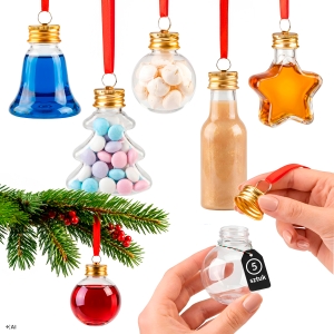5x BOMBKI na alkohol cukierki 50 ml GWIAZDKA, BUTELKA, CHOINKA, BOMBKA, DZWONEK z wstążką