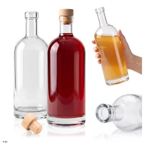 Butelka szklana TADEK 700 ml na bimber, whisky, koniak, wódkę, nalewki
