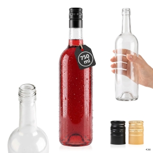 Butelka Bordeaux  biała 750 ml na zakrętkę na wino