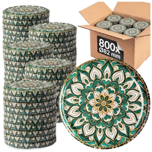800x zakrętka wieczko fi 82 mm CERAMIKA ZIELONA do słoików, na słoiki, słoje – karton