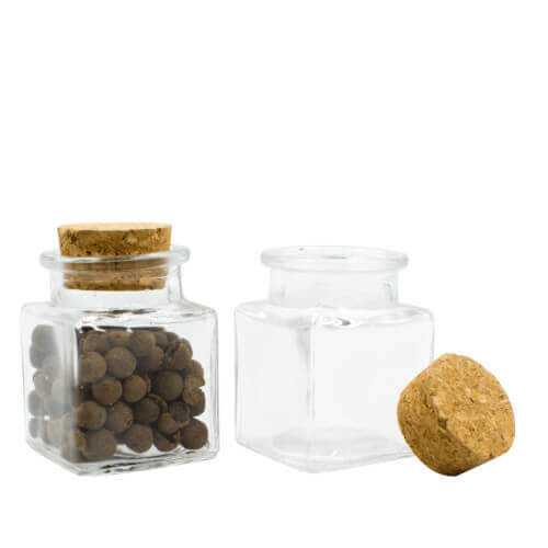 6x SŁOIK SZKLANY 55 ml Z KORKIEM