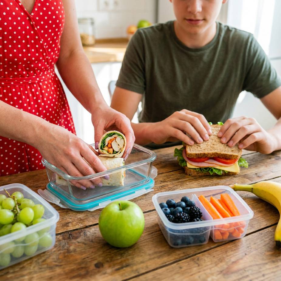 Komponowanie zdrowego lunchboxa z drugim śniadaniem do szkoły
