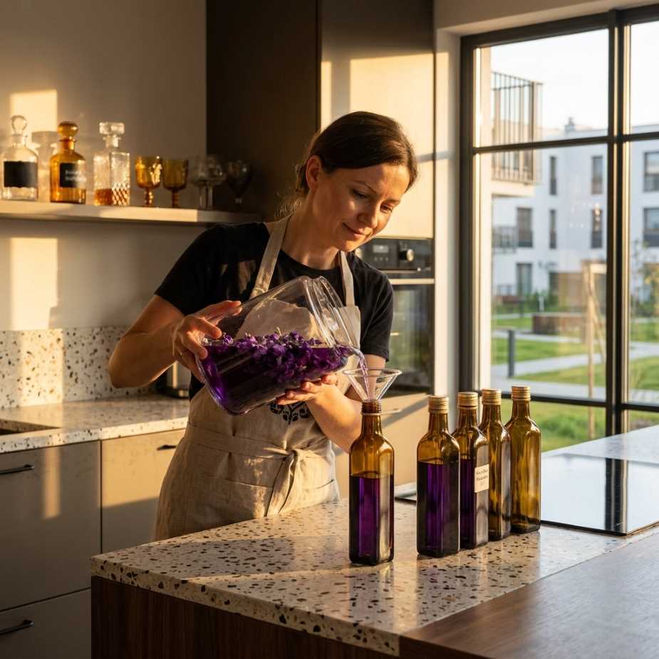 Domowa nalewka z fiołka wonnego